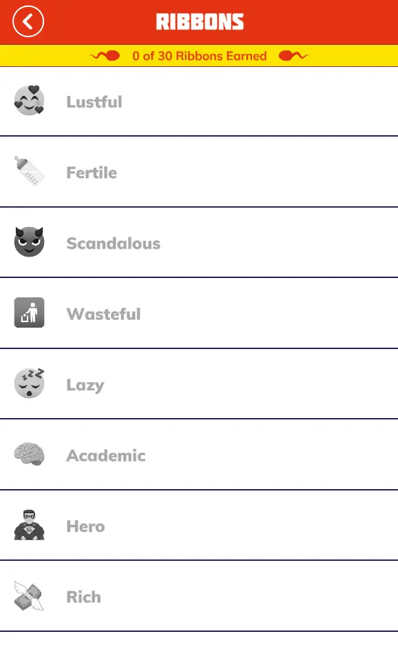 Ribbons in BitLife Life Simulator Game
